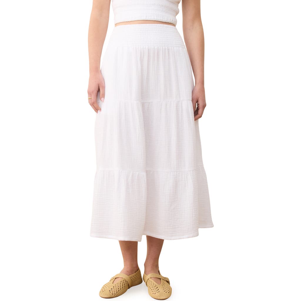 Marine Layer Corinne Double Cloth Cotton Maxi Skirt