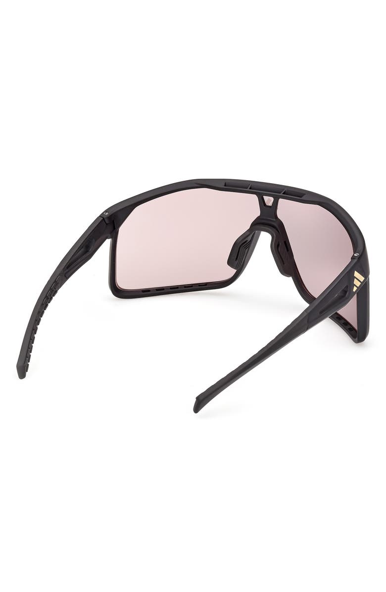 adidas Mirrored Shield Sunglasses, Alternate, color, Matte Black / Brown Mirror