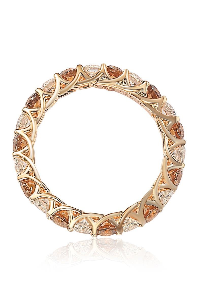 SUZY LEVIAN Rose-Tone Prong Set Round CZ Eternity Band Ring, Alternate, color, 