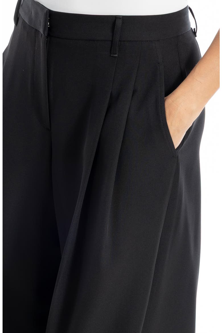 Pleated Culottes, Alternate, color, BLACK