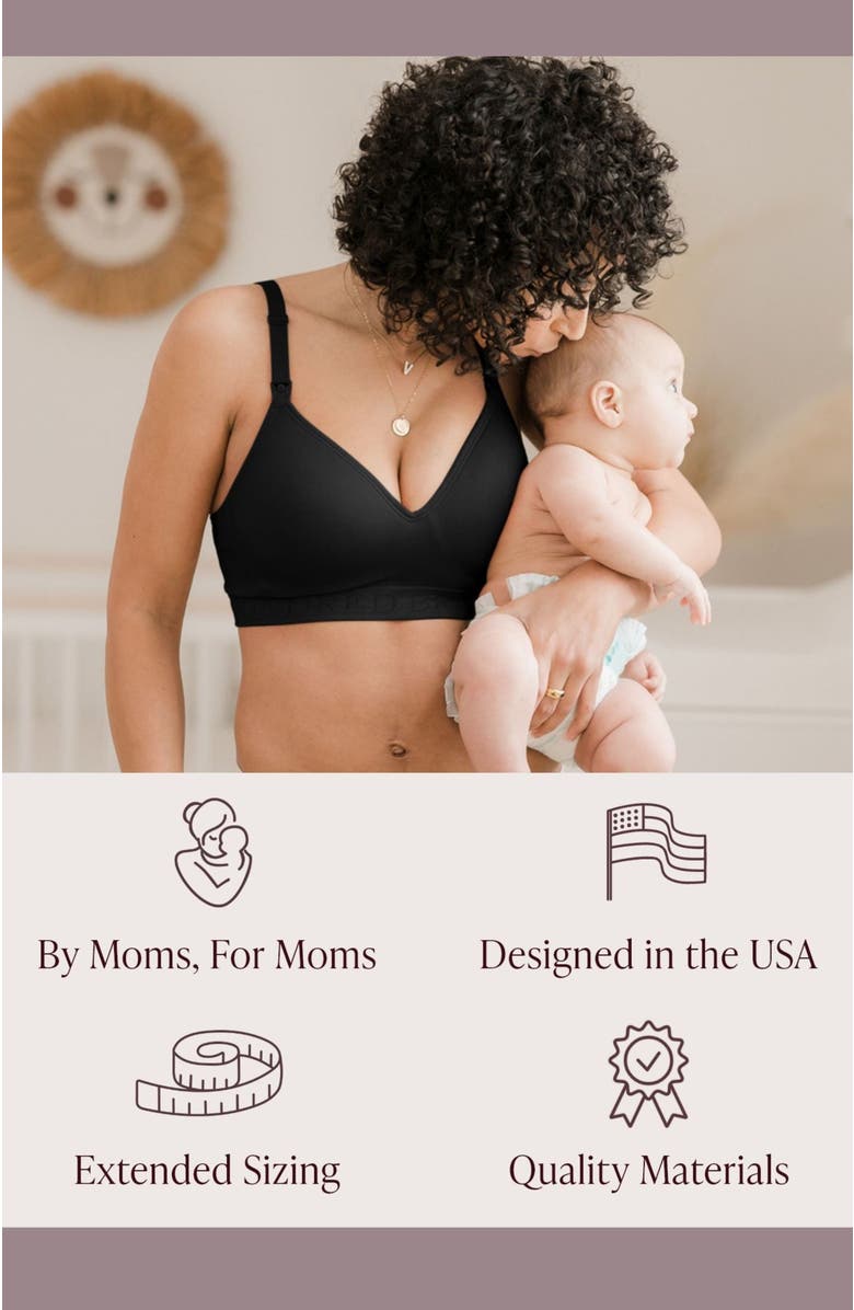 Kindred Bravely Sublime Contour Maternity & Nursing Bra-Sizing Available from B-D Cup, Alternate, color, Black