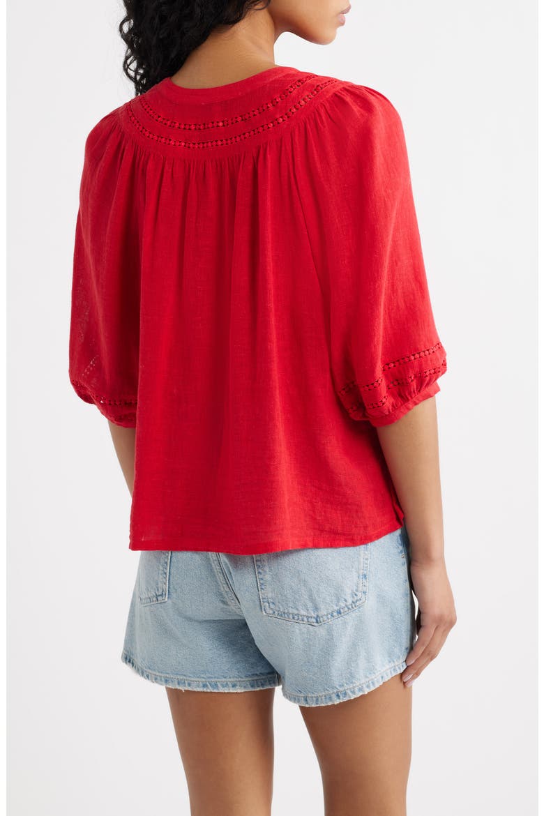 x Giadzy Theia Button-Up Top, Alternate, color, TOMATO