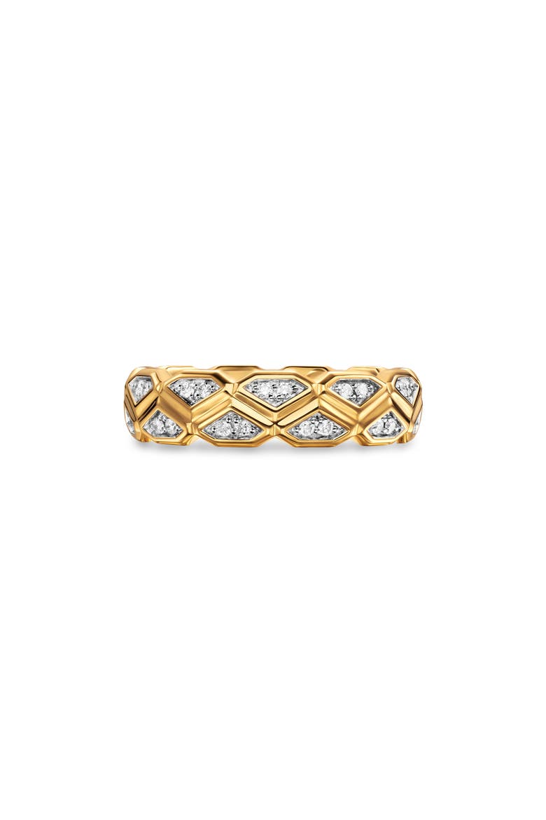 Men's Hex Band Ring, Alternate, color, DIAMOND GOLD