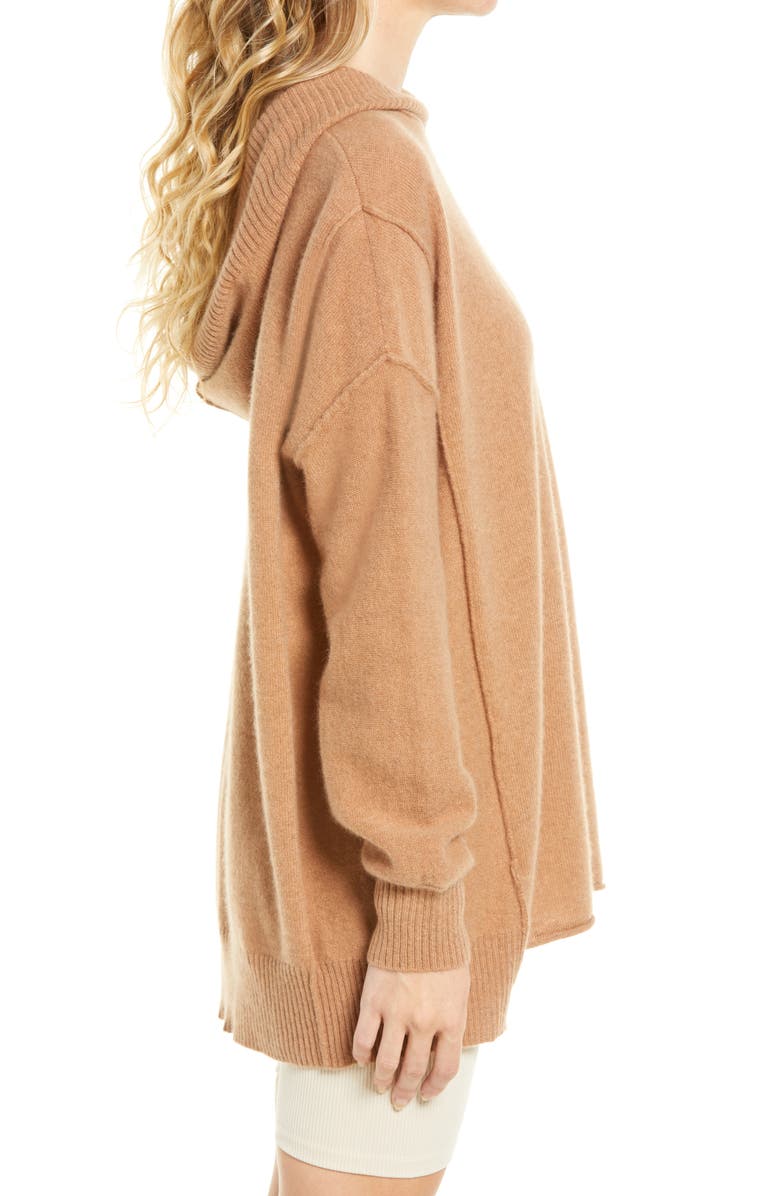 Free People Boyfriend Cashmere Hoodie Sweater, Alternate, color, 