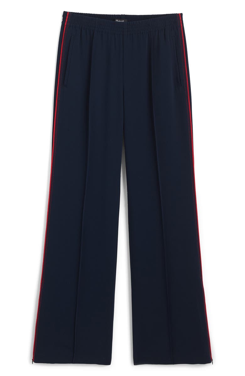 Madewell Pull-On Bootcut Track Pants, Alternate, color, Classic Navy