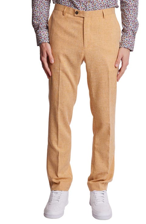 Downing Slim Flat Front Crosshatch Dress Pants (Regular & Big)