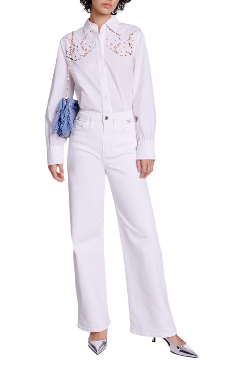 maje Pantinan Straight Leg Jeans, Alternate, color, 