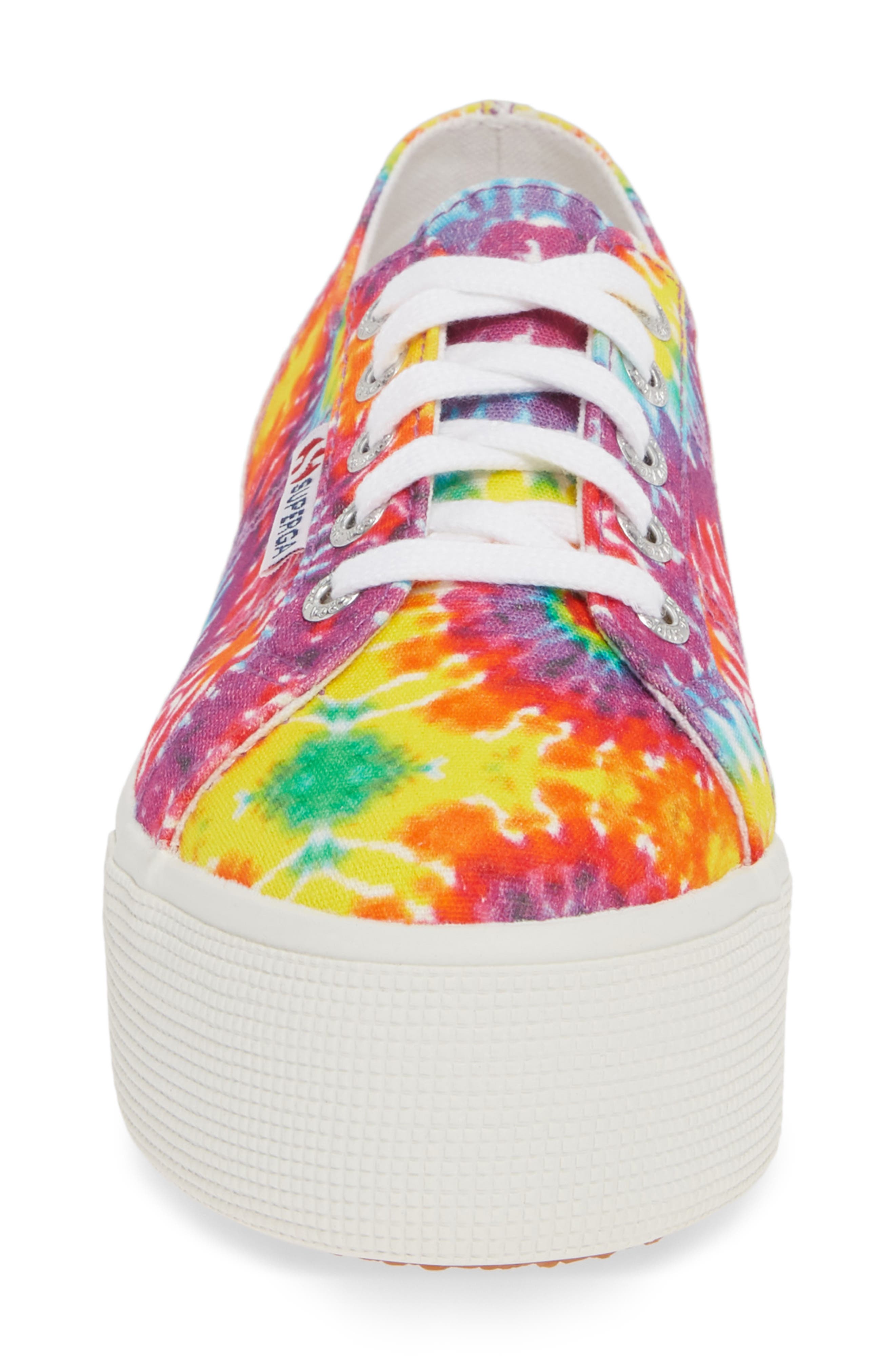 Superga 2790 Fabricfaintiedtye Platform Sneaker, Alternate, color, 