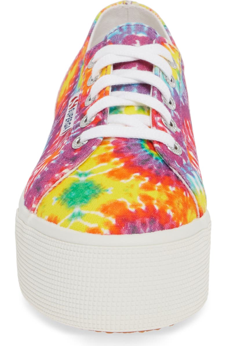 Superga 2790 Fabricfaintiedtye Platform Sneaker, Alternate, color,
