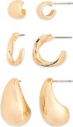 NORDSTROM RACK 3-Pack Assorted Hoop Earrings