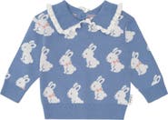 Huxbaby Bunny Field Frill Collar Pullover