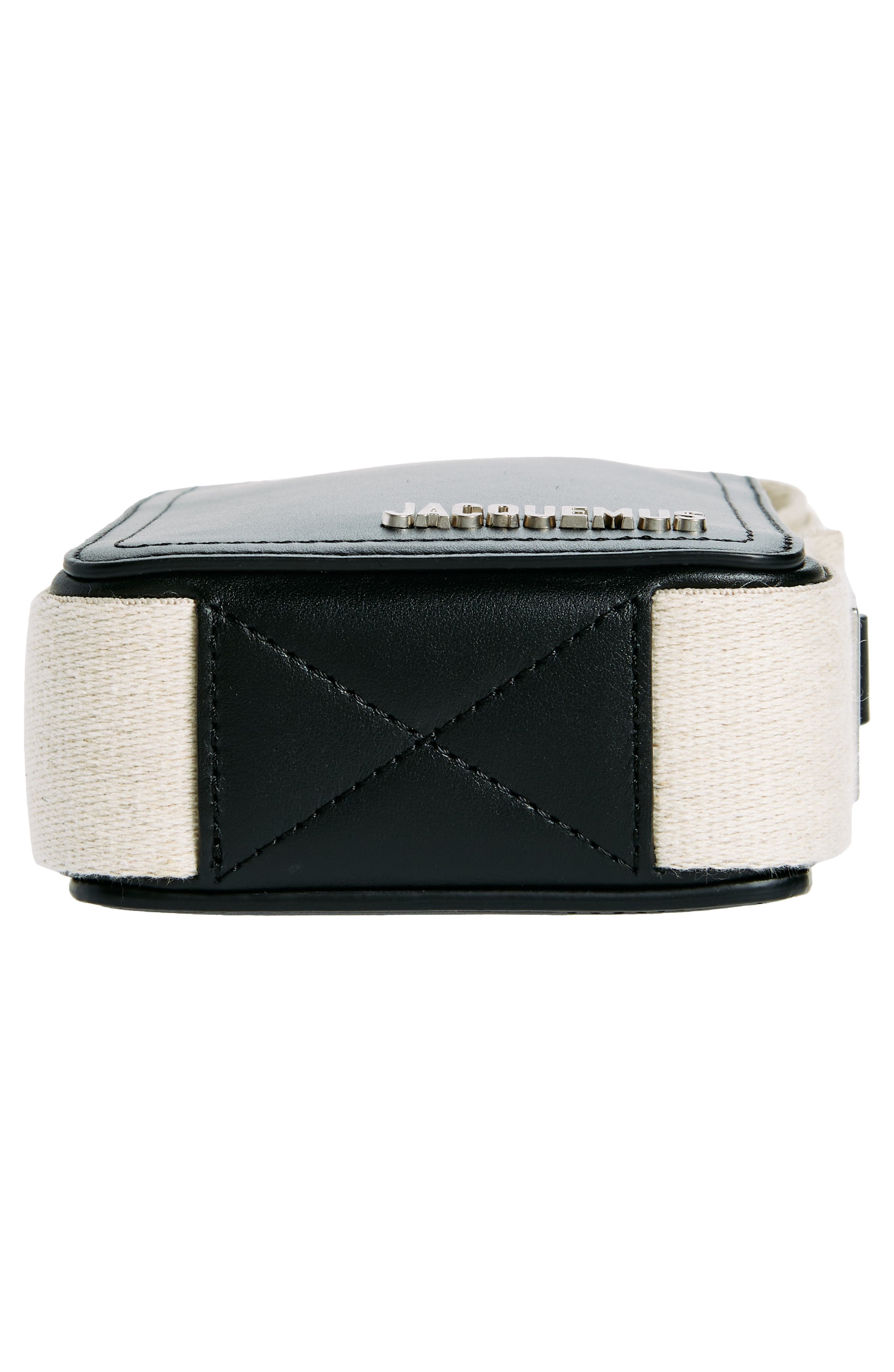 Le Cuerda Vertical Leather Shoulder Bag, Alternate, color, BLACK
