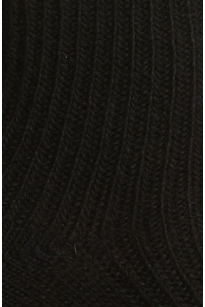 Hilda Wool & Cashmere Blend Crew Socks, Alternate, color, BLACK