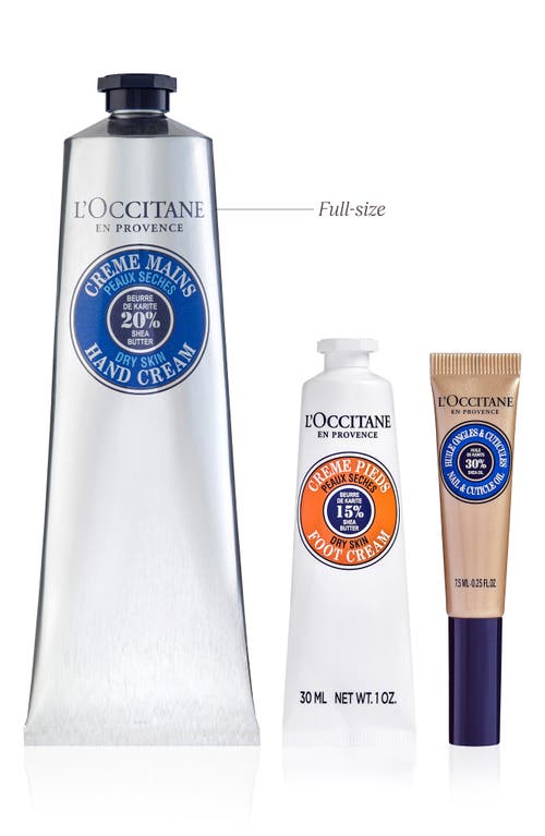 L'occitane Nourishing Mani-pedi Gift Set $67 Value In Transparent