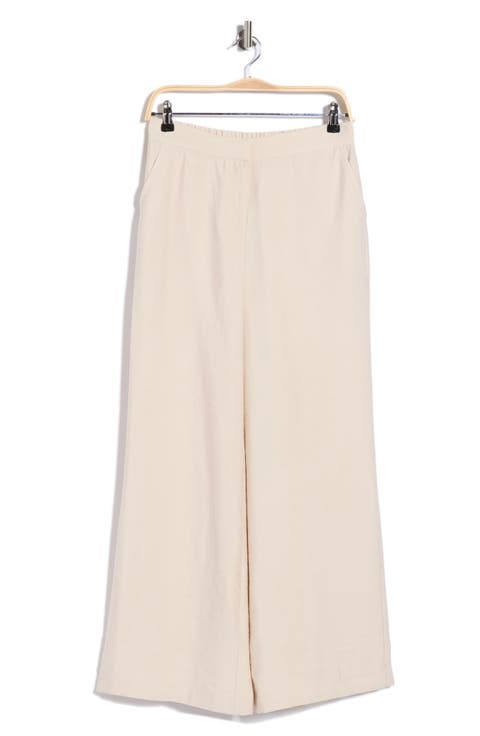 Textured Wide Leg Pants