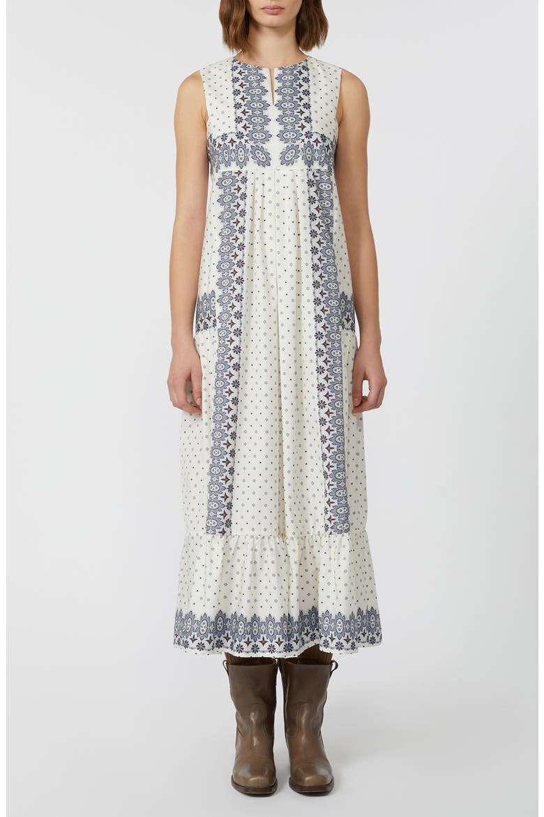 Manila Mixed Print Cotton Dress, Main, color, IVORY