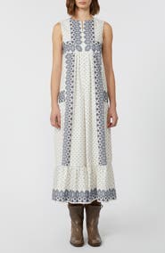 Weekend Max Mara Manila Mixed Print Cotton Dress