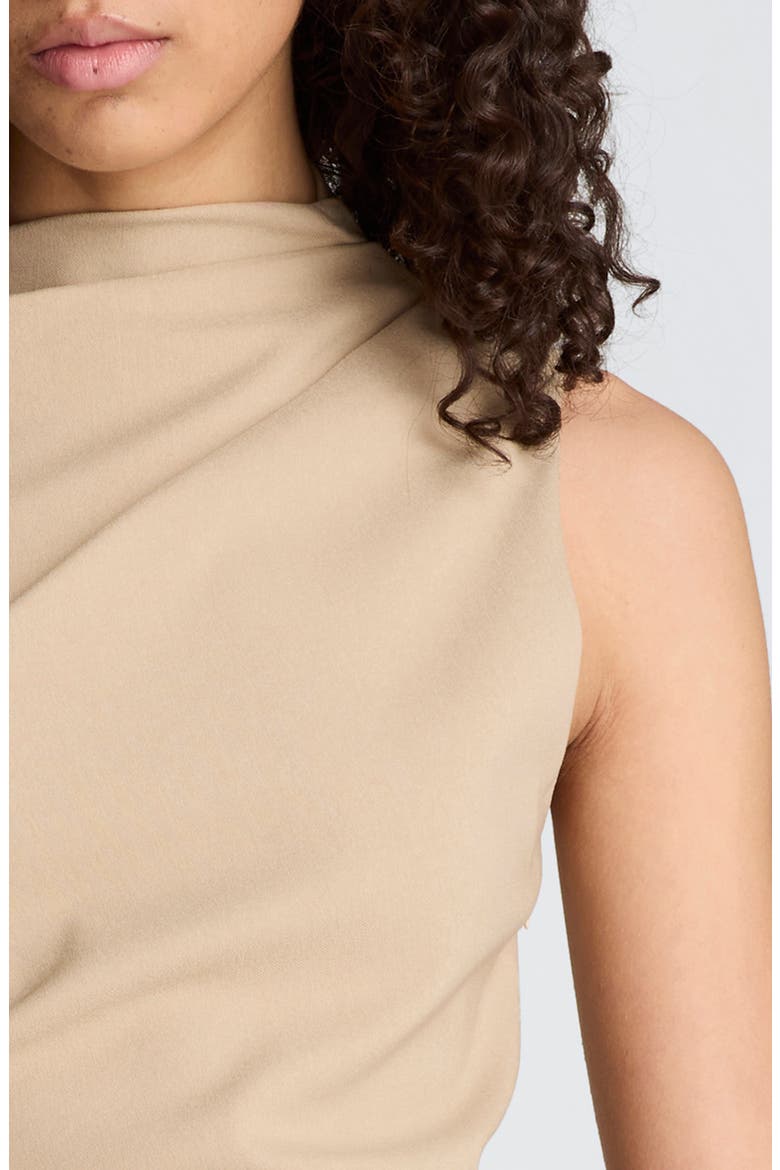 Mock Neck Sheath Minidress, Alternate, color, BURLAP