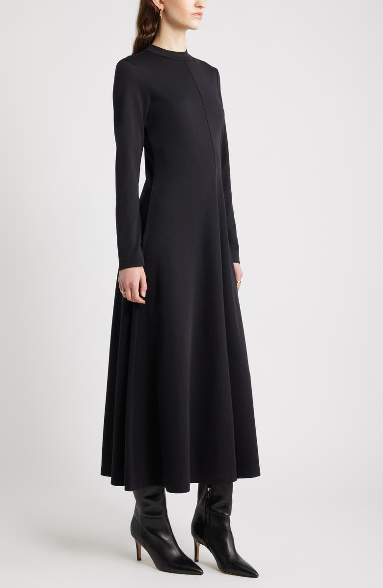 Mock Neck Long Sleeve Maxi Dress