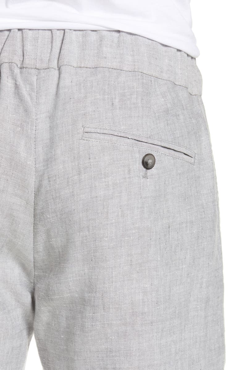 Club Monaco Lex Slim Fit Linen Blend Pants, Alternate, color, 