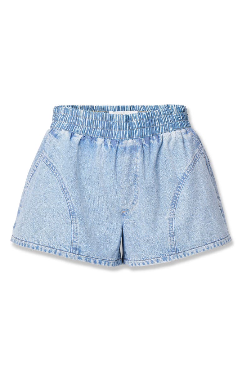 rag & bone rb Miramar Flyweight Trompe l'Oeil Faux Denim Shorts, Main, color, Shaler