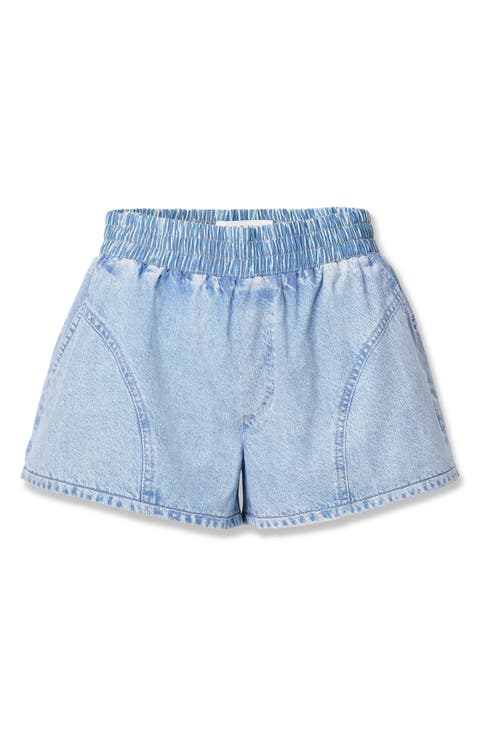 rb Miramar Flyweight Trompe l'Oeil Faux Denim Shorts