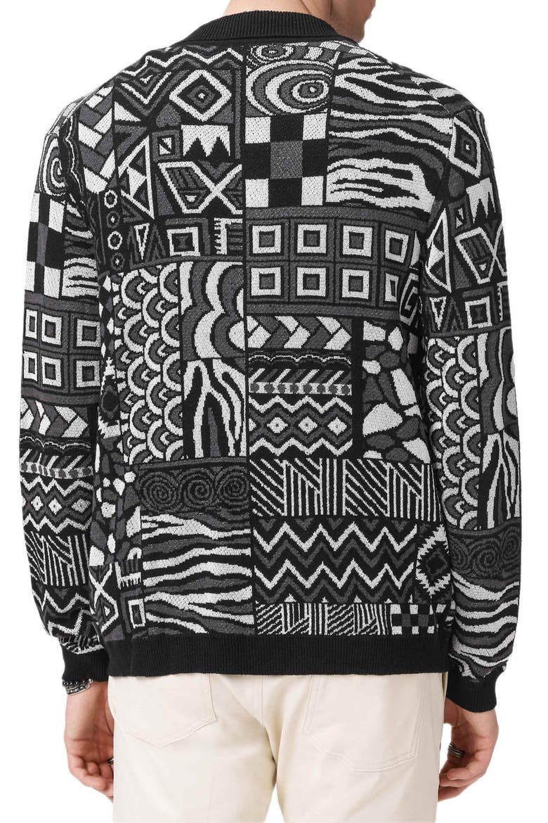Simone Jacquard Cardigan, Alternate, color, BLACK