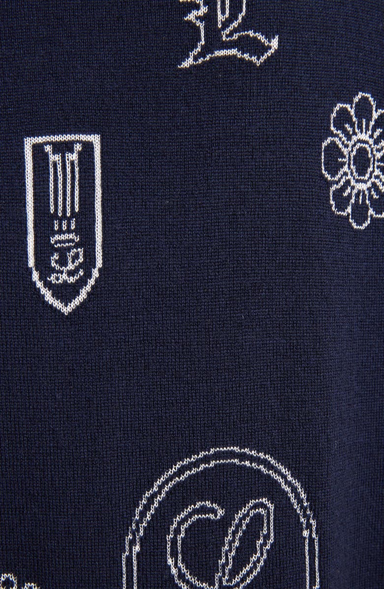 Loewe Dog & Logo Knit Crop Sweater, Alternate, color,