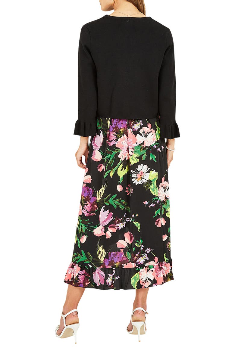 Yumi Cropped Cardigan With Bell Sleeves, Alternate, color, Black