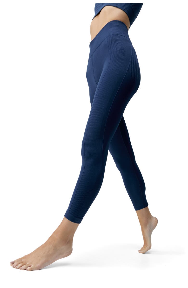 Born Living Yoga Sarvan 7/8 Seamless High Rise Sport Legging, Alternate, color, Sailor Blue