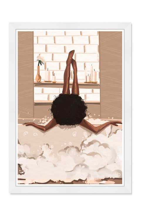 Warm Bubbles Brown Framed Wall Art