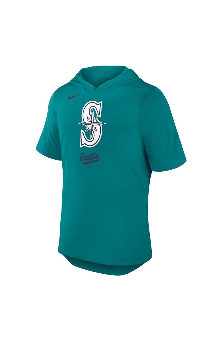 Nike Men's Nike Aqua Seattle Mariners Tri-Blend Hoodie T-Shirt, Alternate, color, 