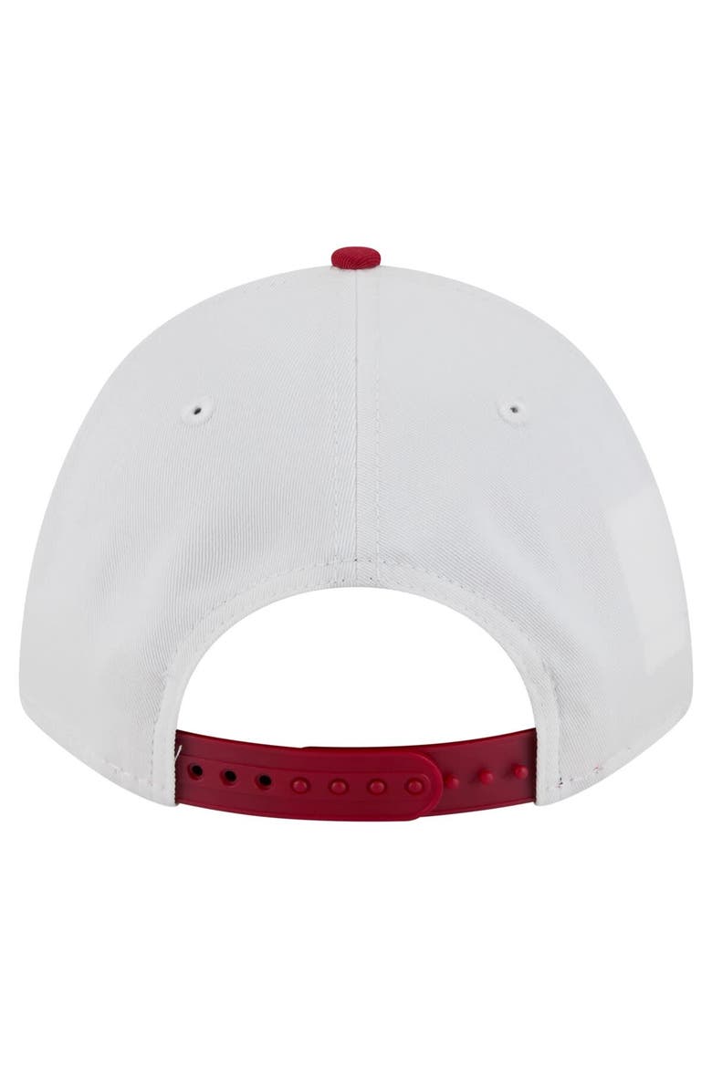 Men's New Era White/Garnet South Carolina Gamecocks Arch Two-Tone Rope 9FORTY A-Frame M-Crown Adjustable Hat, Alternate, color, White