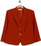 KASPER Two-Button Notch Collar Blazer
