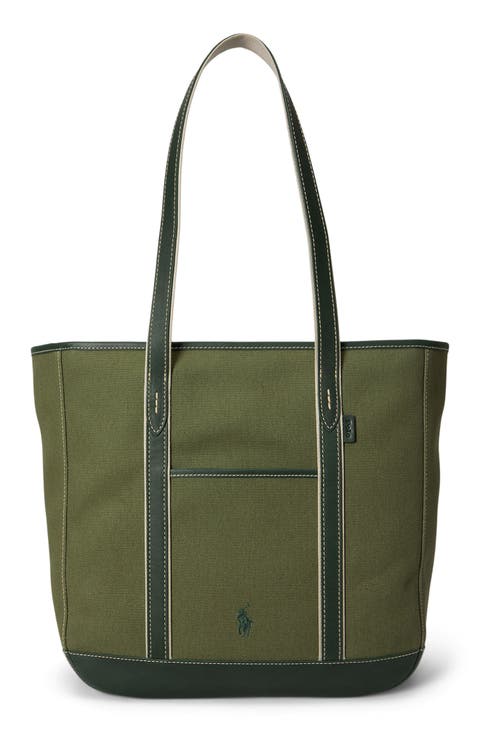 Medium Canvas & Leather Tote