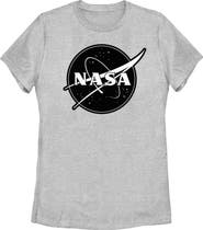 NASA Junior's NASA Black and White Logo  Graphic T-Shirt