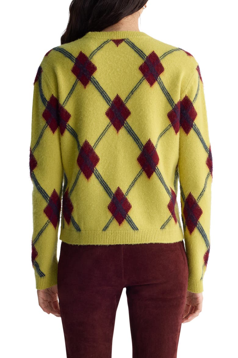 Matteo Argyle Crewneck Sweater, Alternate, color, POLLEN