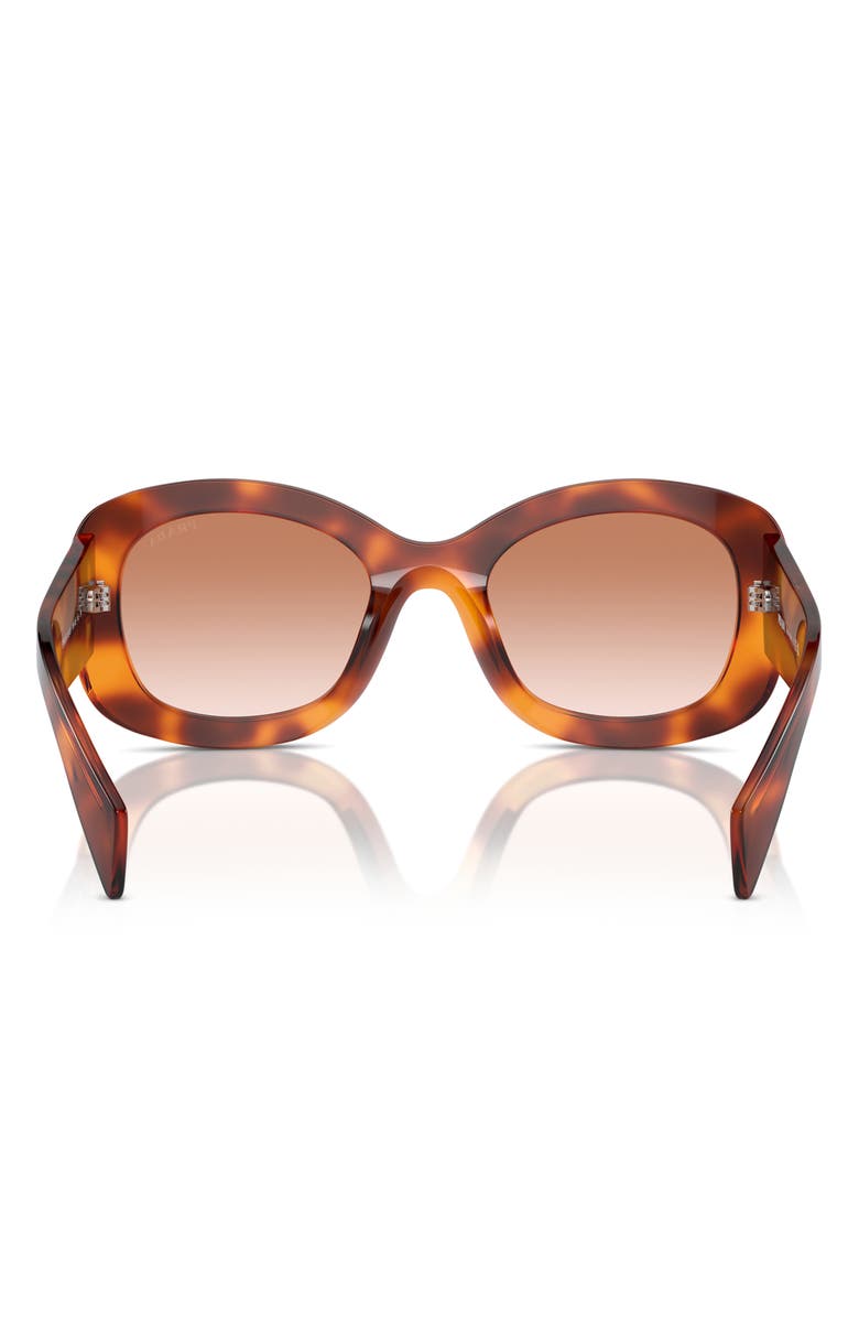 Prada 55mm Gradient Oval Sunglasses, Alternate, color, Brown Grad