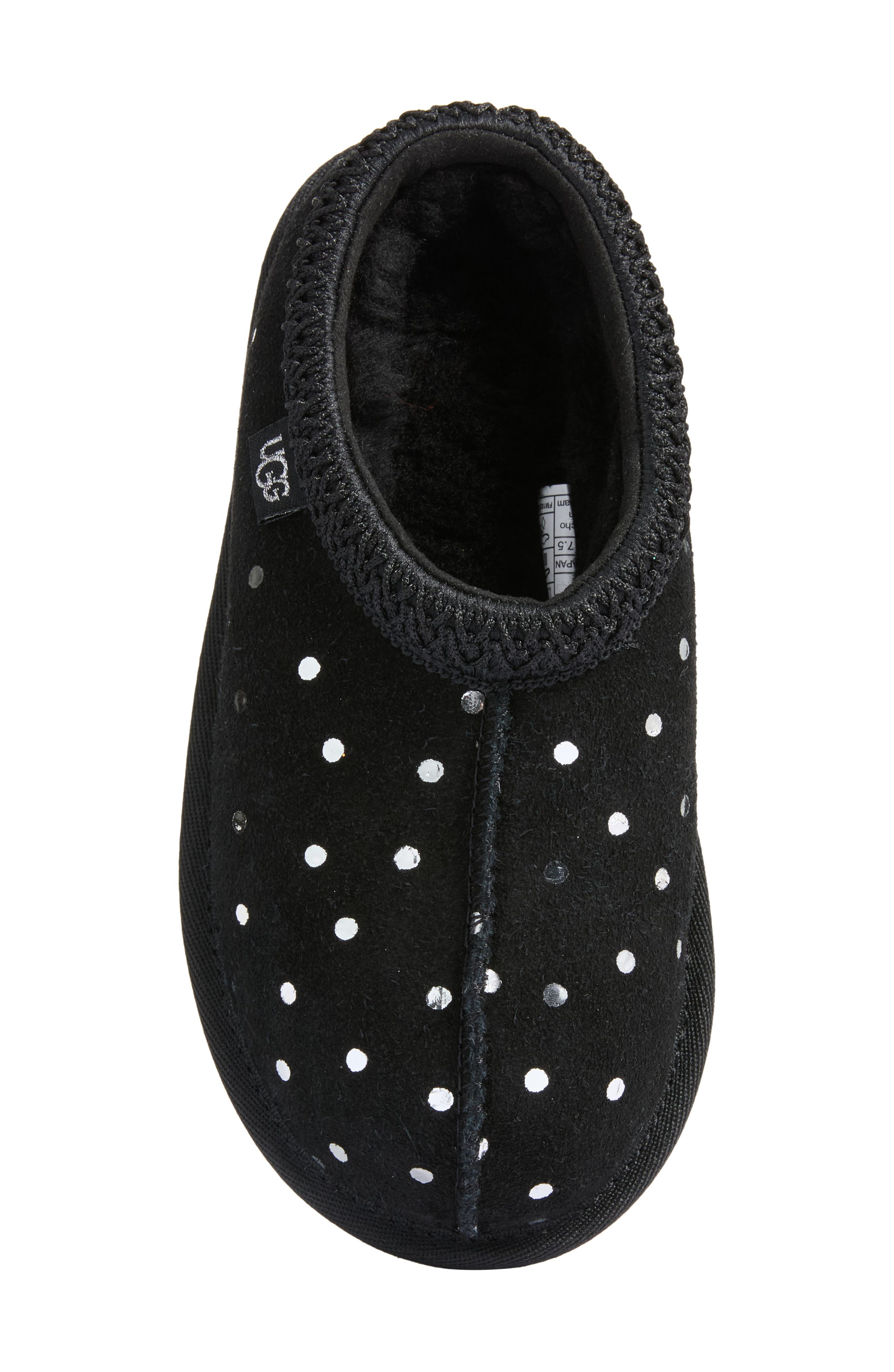 Kids' Tasman II Shiny Dots Slipper, Alternate, color, BLACK