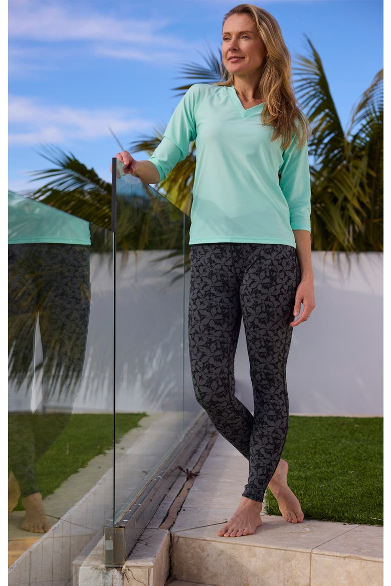 Active Sport Swim Leggingz, Alternate, color, Black Shadow
