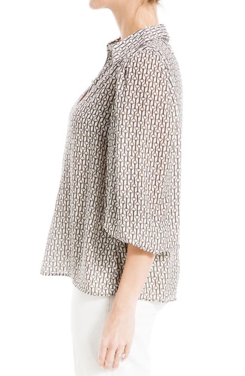 Max Studio 3/4 Sleeve Blouse In Cmkhamdc