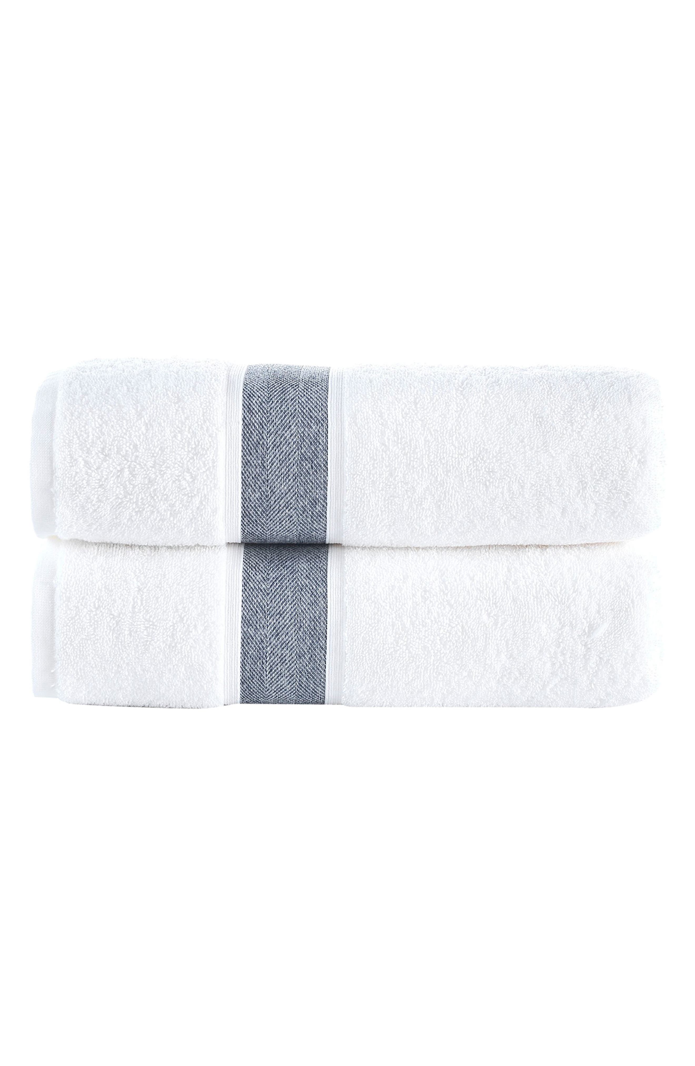 Brooks Brothers Ottoman Rolls 2-Pack Turkish Cotton Bath Towels