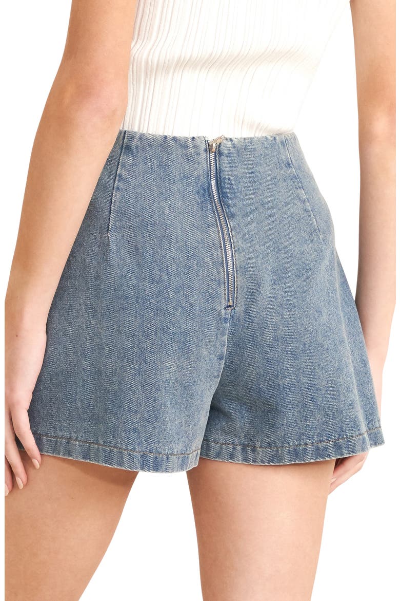 Denim Skort, Alternate, color, LIGHT INDIGO