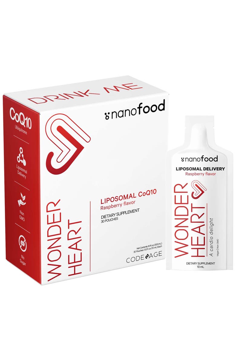 Codeage Wonder Heart Liquid CoQ10 Liposomal Ubiquinone Supplement, Main, color, White