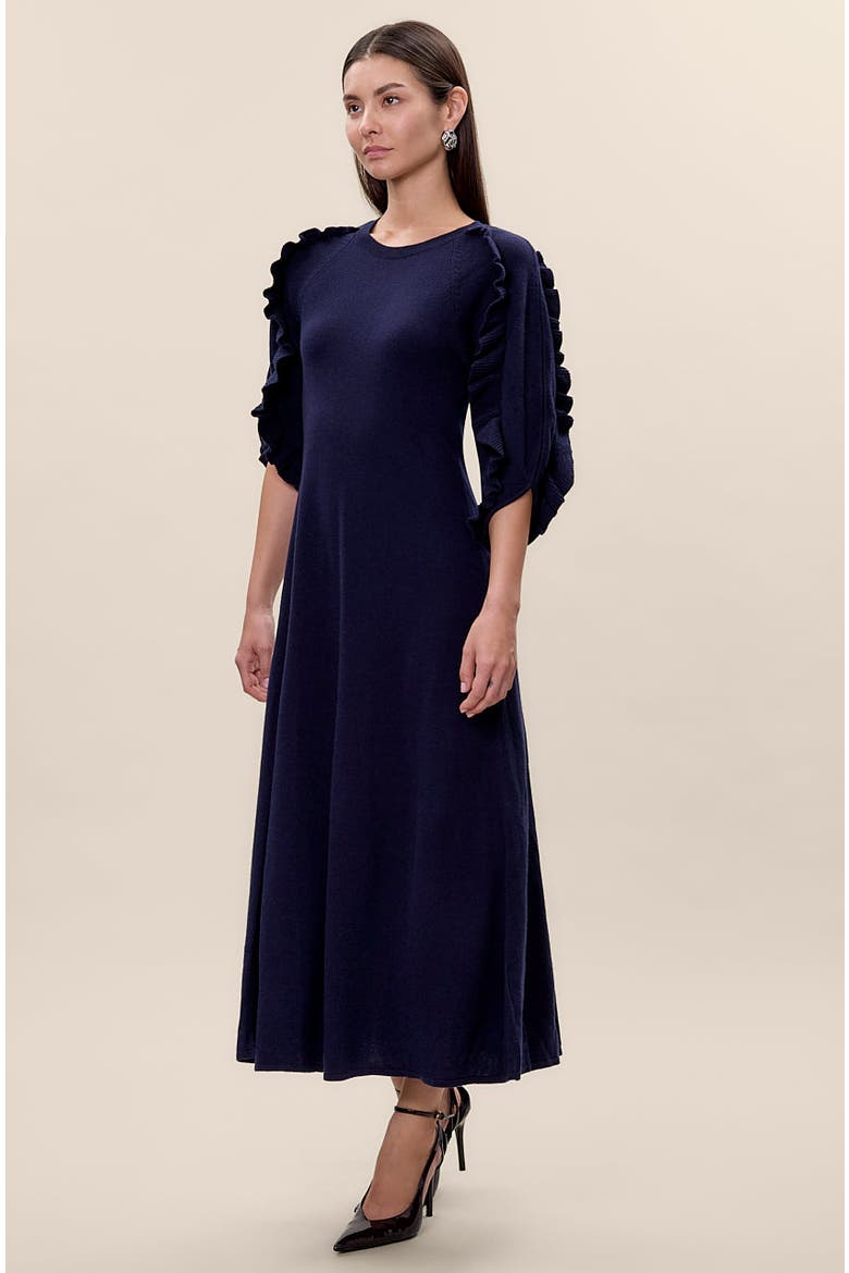 Kaia Sweater Dress, Alternate, color, Navy