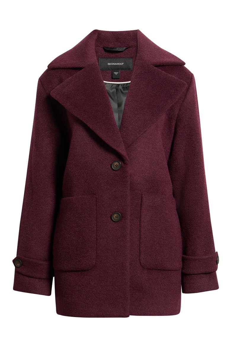 Wool Blend Coat, Alternate, color, CHERRY LACQUER