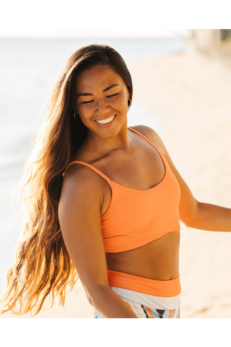 Textured Tone Crop Swim Top, Alternate, color, Cora