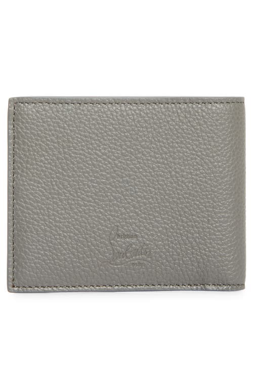 Christian Louboutin Funky Studded Leather Bifold Wallet In Smoke Grey
