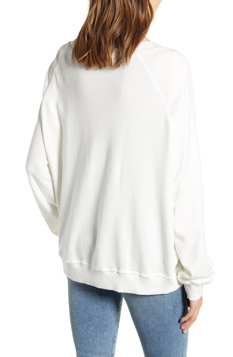 Wildfox Aprés Ski Kiss Me Cotton Sweatshirt, Alternate, color, 