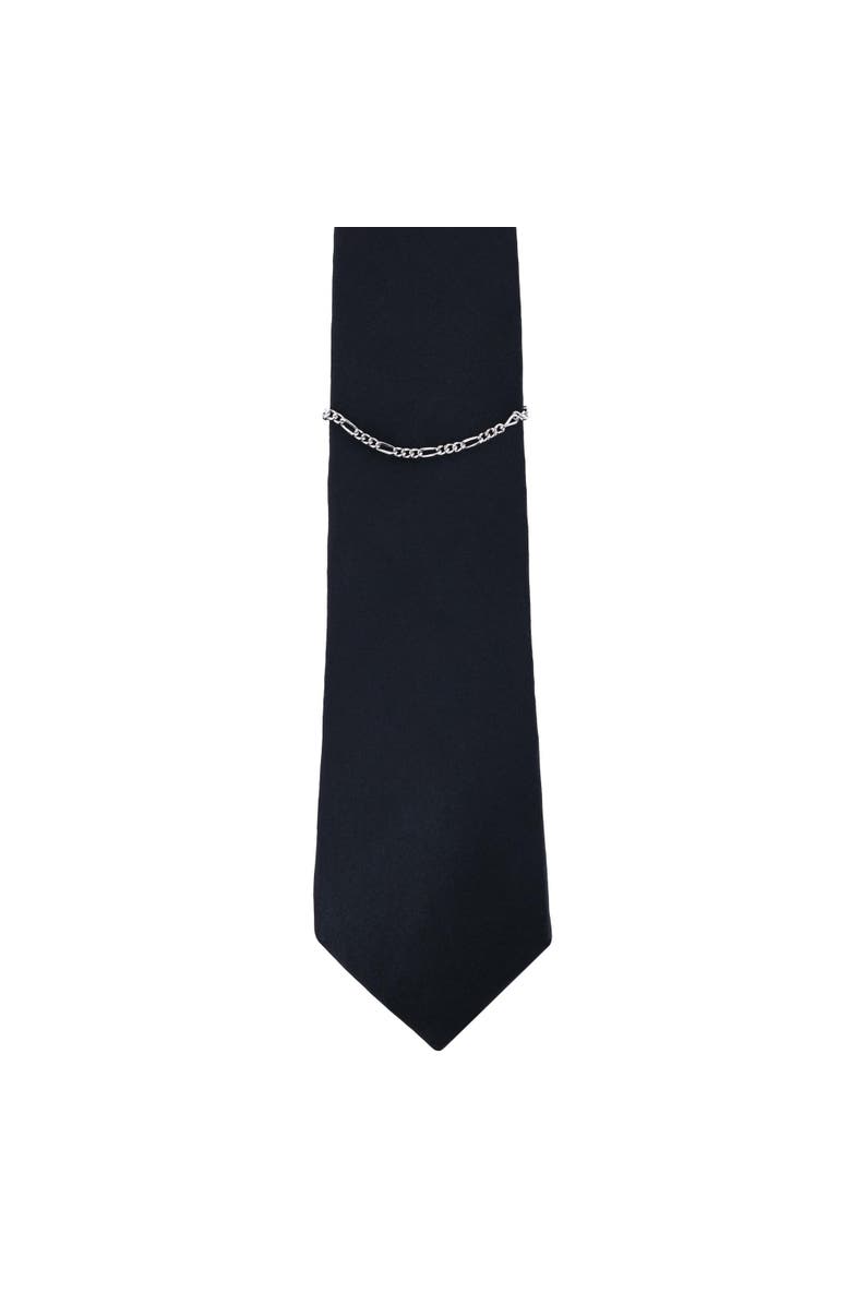 Trafalgar Sutton Sterling Silver Figaro Tie Chain, Alternate, color, Silver